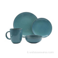 Set di piastre di lusso del ristorante Blue Restaurant Popular Glaze